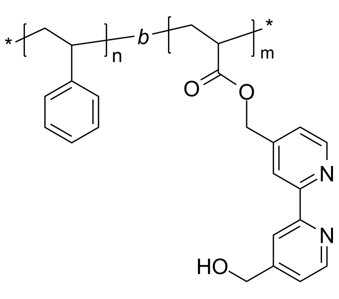 Poly(styrene)-b-poly((4'-hydroxymethyl-[2,2'-bipyridin]-4-yl)methyl ...