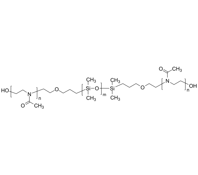 Poly(2-methyl oxazoline)-b-poly(dimethyl siloxane)-b-poly(2-methyl ...