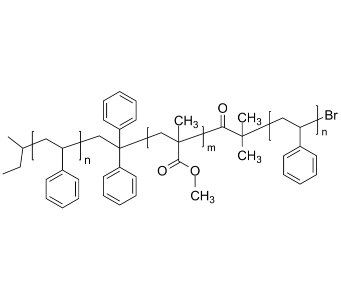 Poly(styrene)-b-poly(methyl Methacrylate)-b-poly(styrene), Non-symmetrical